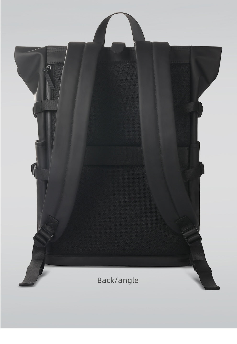 Black Waterproof USB Charging Backpack