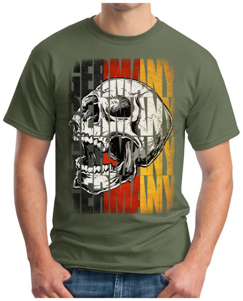 Skull Germany Flag  T-Shirt