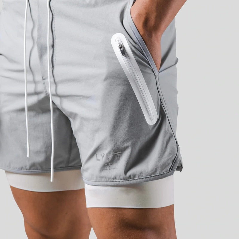 Double Layer Quick Dry Sports Style Shorts