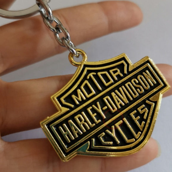 H D Motorcycle Metal Keychain