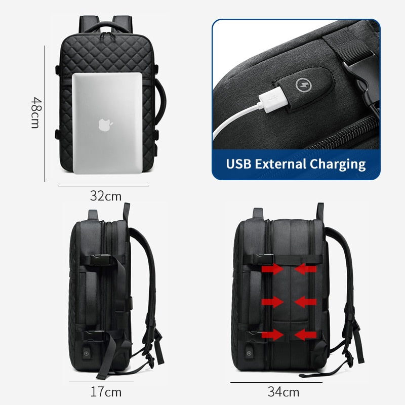 Expandable Large Capacity Backpack