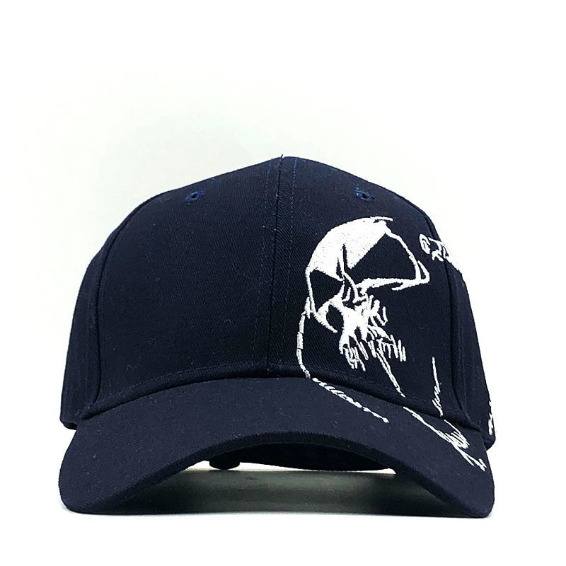 Skull Embroidery Baseball Cap