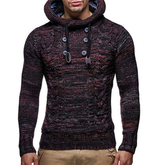 Warm Knitted Pullovers Hoodie