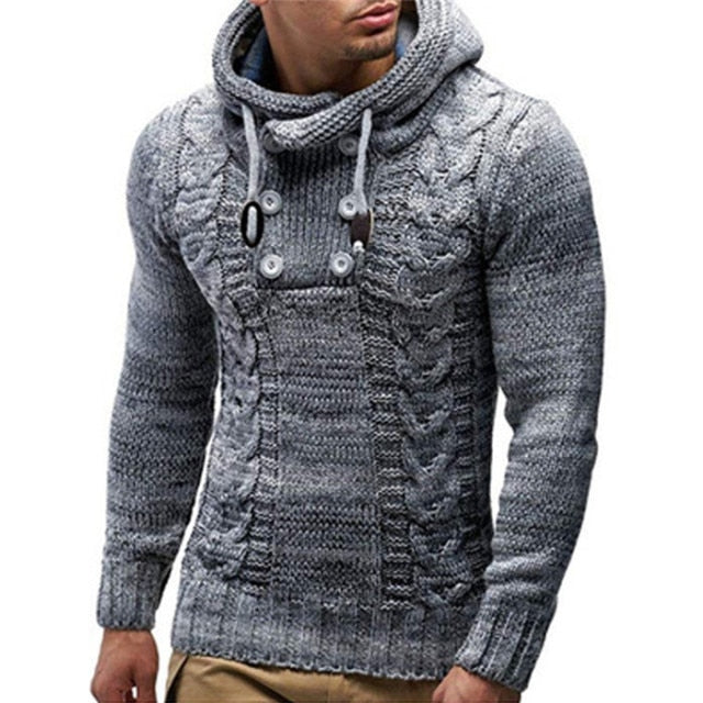 Warm Knitted Pullovers Hoodie