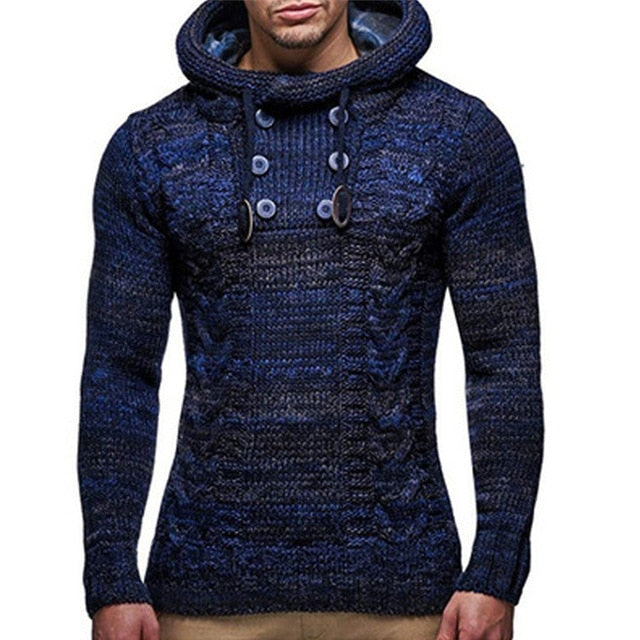 Warm Knitted Pullovers Hoodie