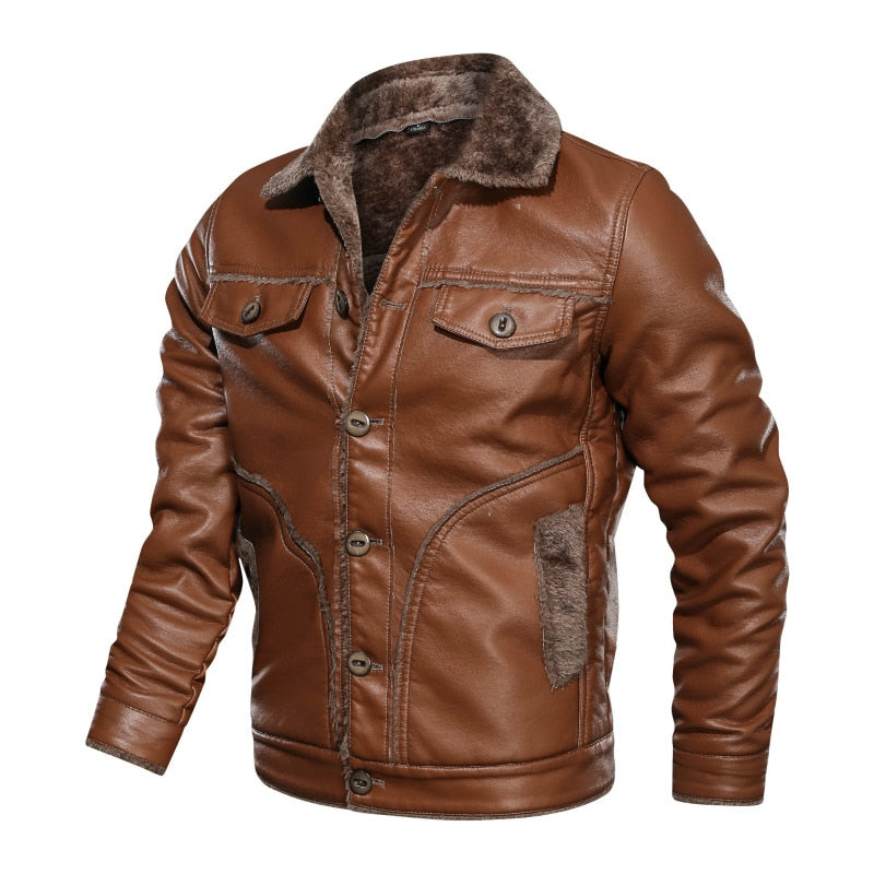 Casual Motorcycle Leather Jacket