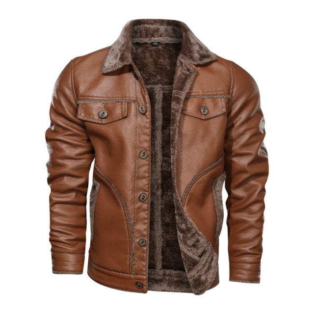 Casual Motorcycle Leather Jacket