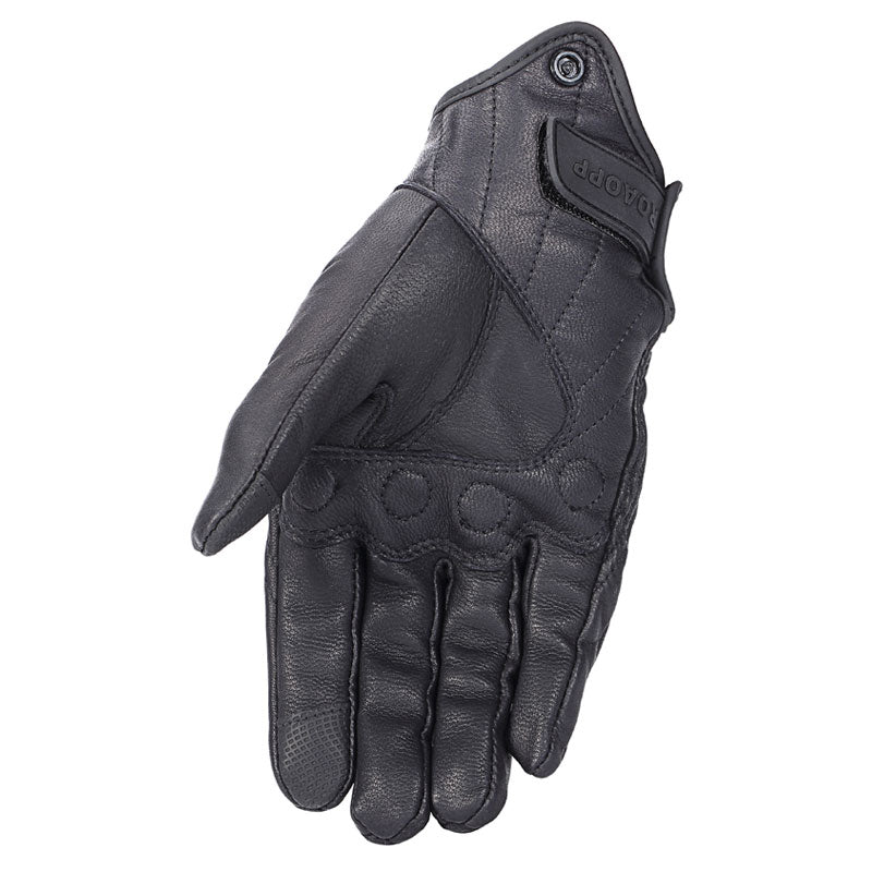 Retro Motorcycle Black Leather Gloves