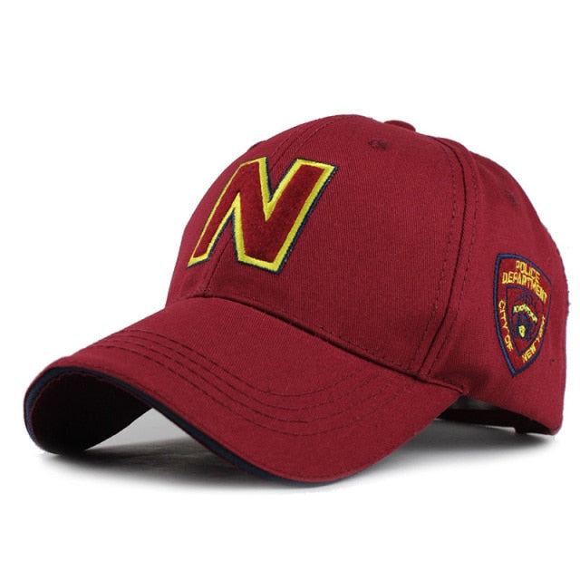 N Letter Embroidery Baseball Cap