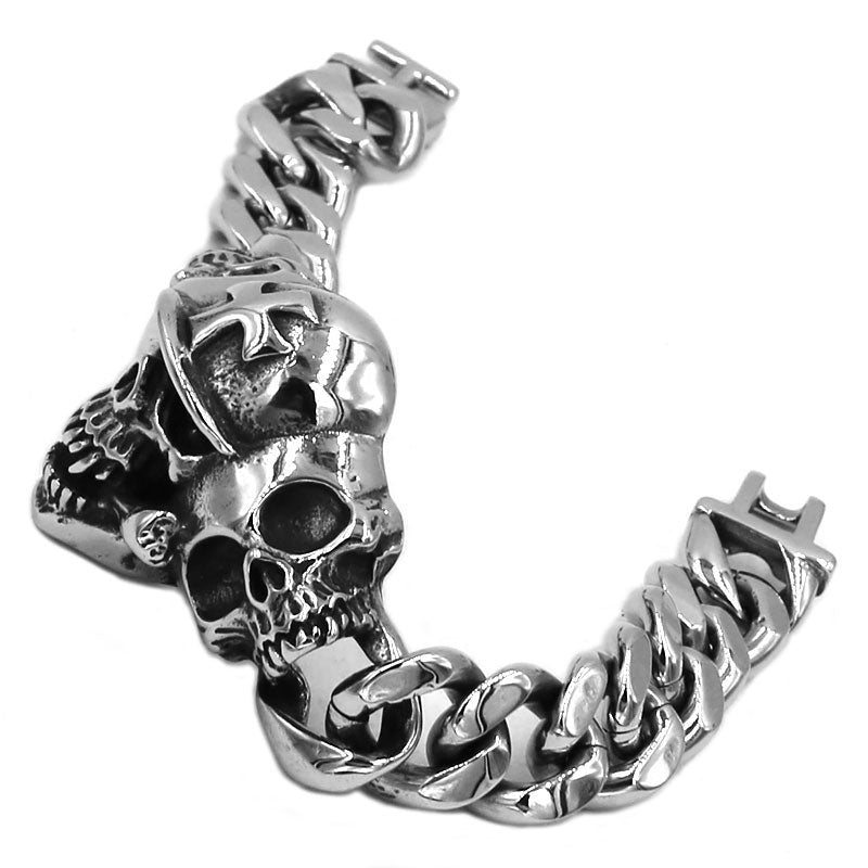 Hat Cross Skull Bracelet