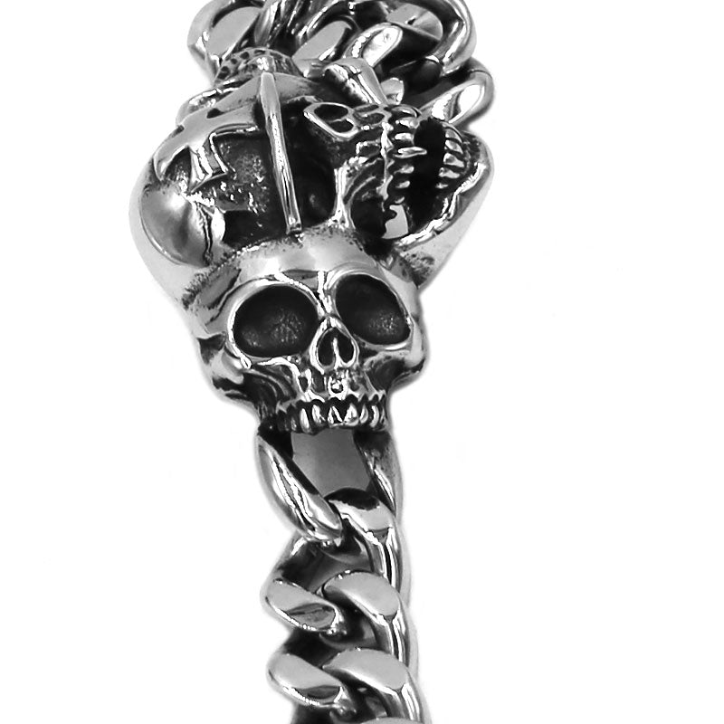 Hat Cross Skull Bracelet