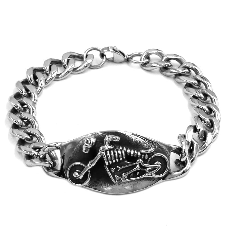 Grim Reaper Skull Ride Motorcycle Biker Bracelet