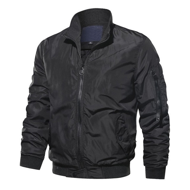 Slim Fit Lightweight Flight Bomber Jacket