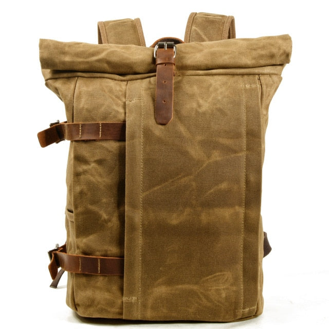 Canvas Wax Leather Backpack