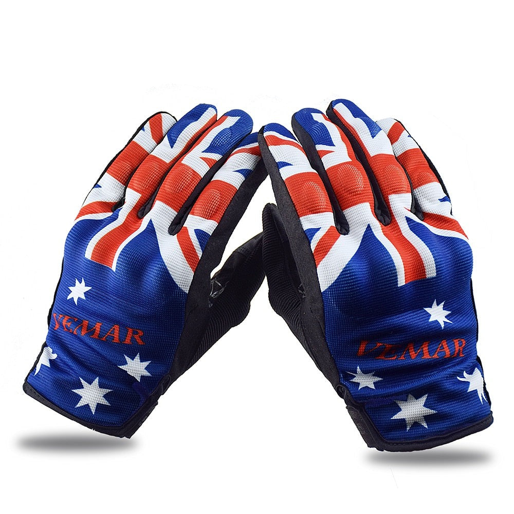 Flag Design Stylish Motorcycle Gloves