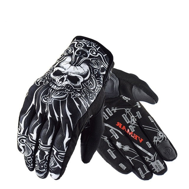 Skull Rock Design Stylish Motorcycle Gloves