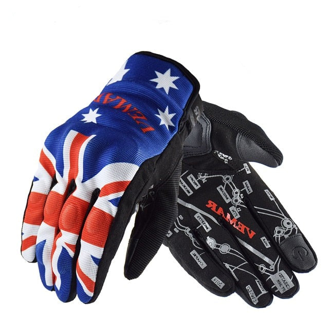 Flag Design Stylish Motorcycle Gloves