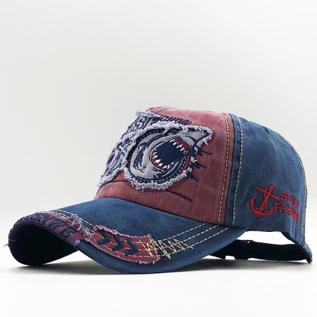 Shark Design Cotton Baseball Cap