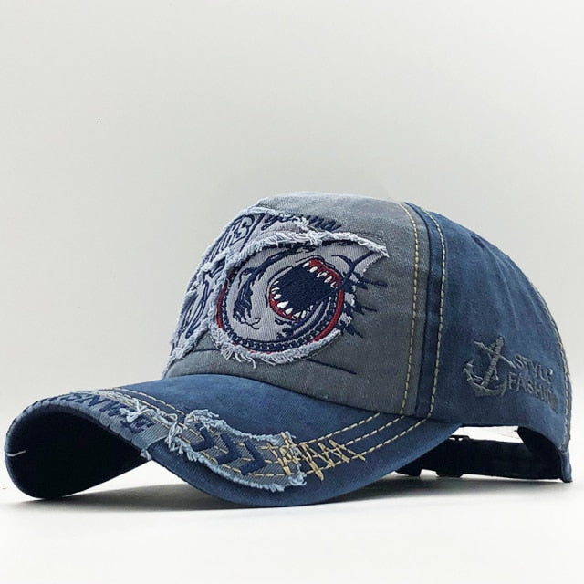 Shark Design Cotton Baseball Cap