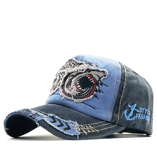 Shark Design Cotton Baseball Cap