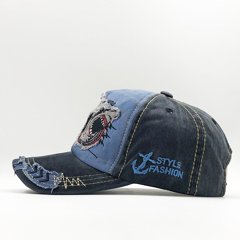 Shark Design Cotton Baseball Cap