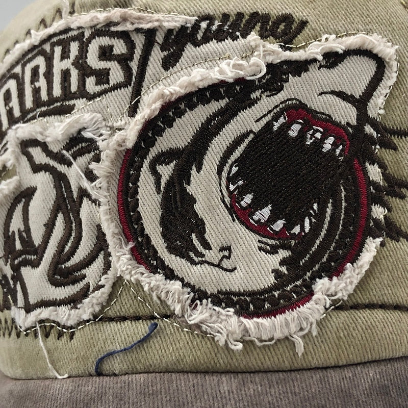 Shark Design Cotton Baseball Cap