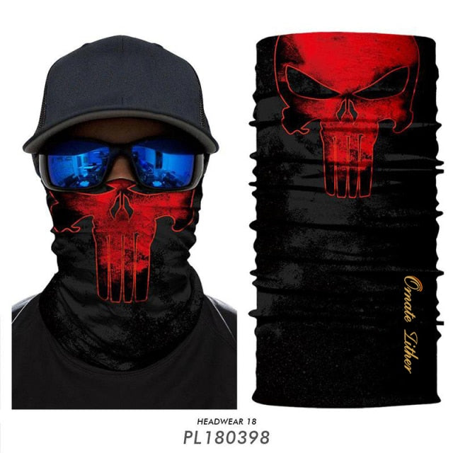 3D Punisher Neck Gaiter Bandana