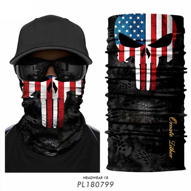 3D Punisher Neck Gaiter Bandana