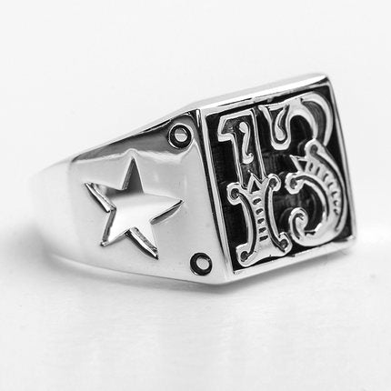 Biker Lucky Number 13 Ring