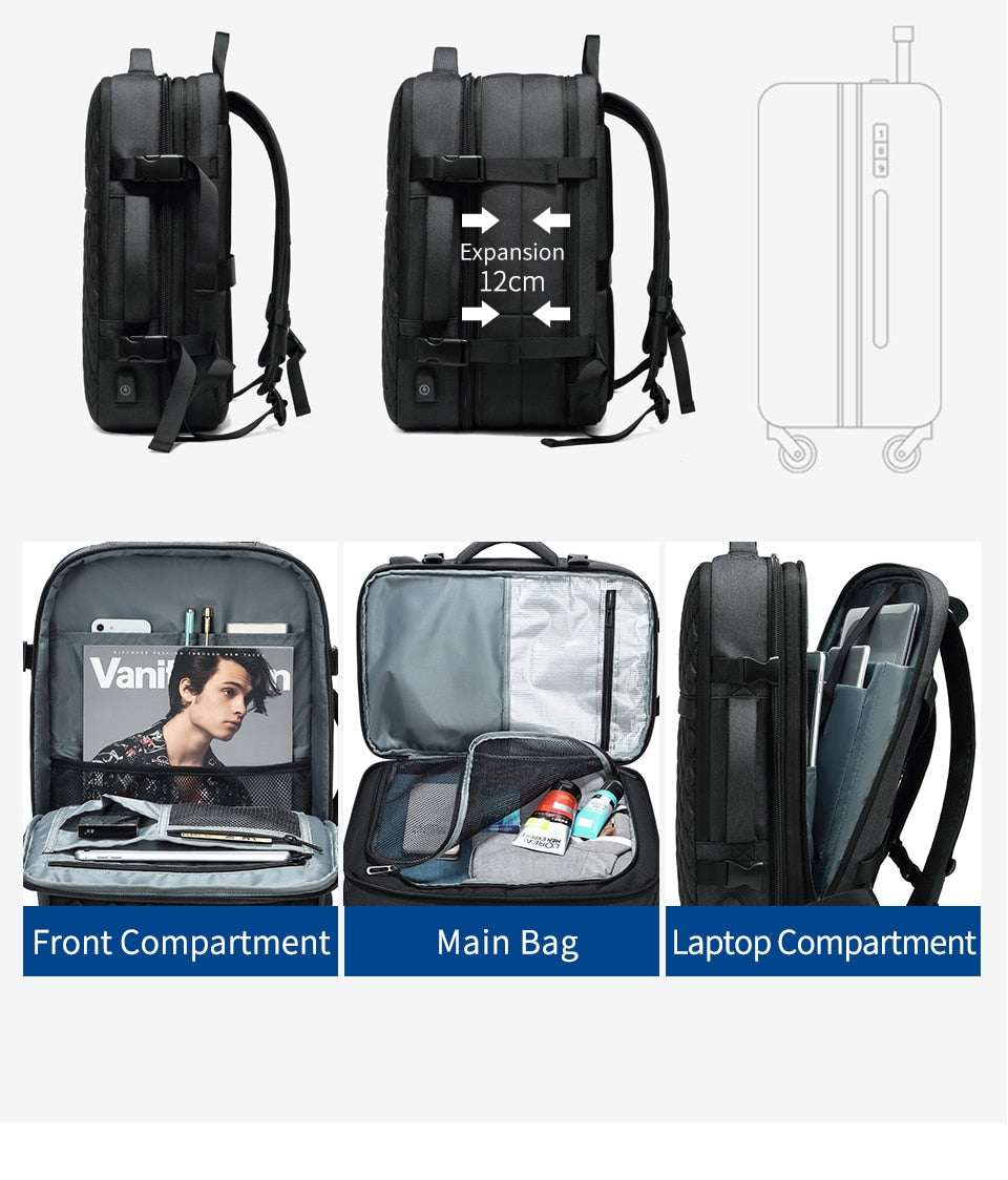 Expandable Large Capacity Backpack