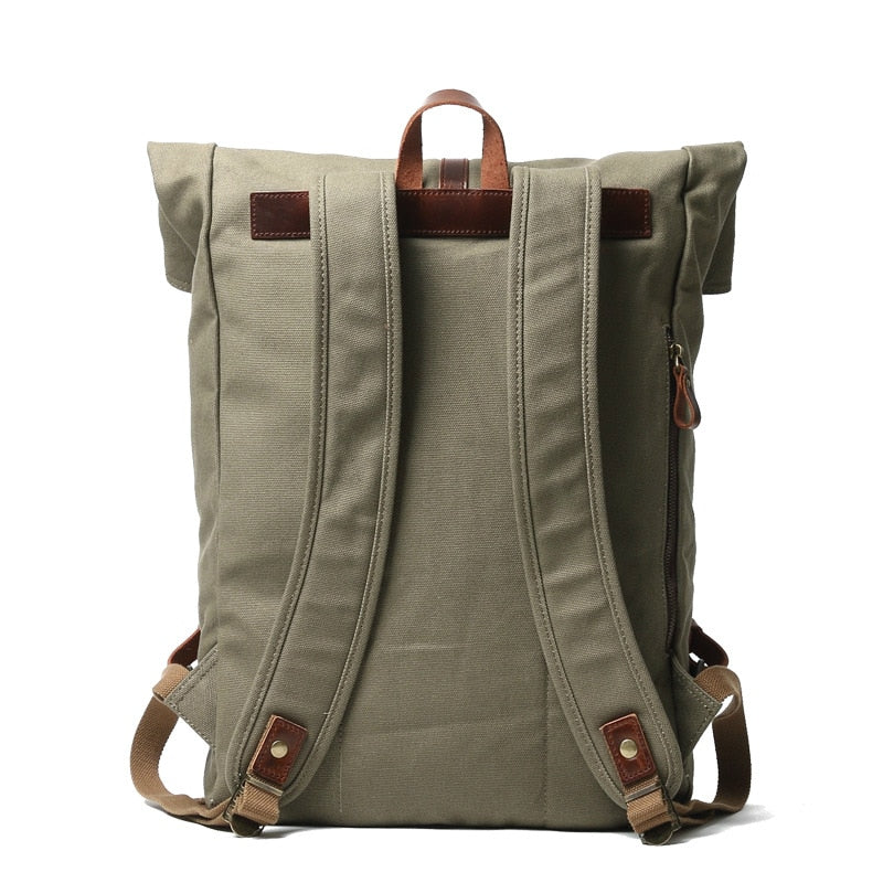 Vintage Canvas Leather Backpack