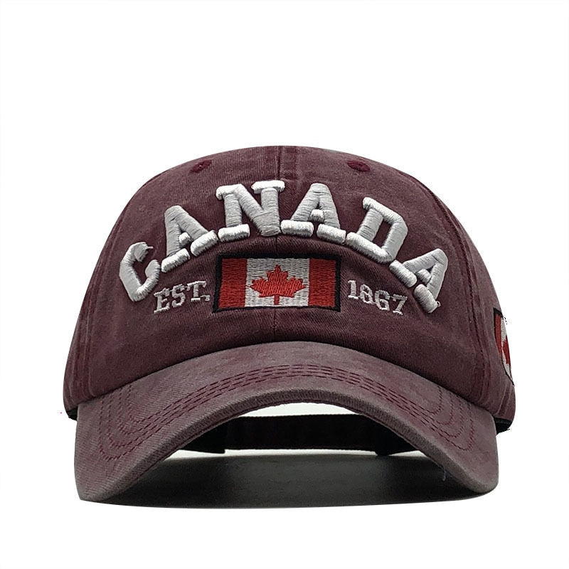 Canada Embroidery Baseball Cap