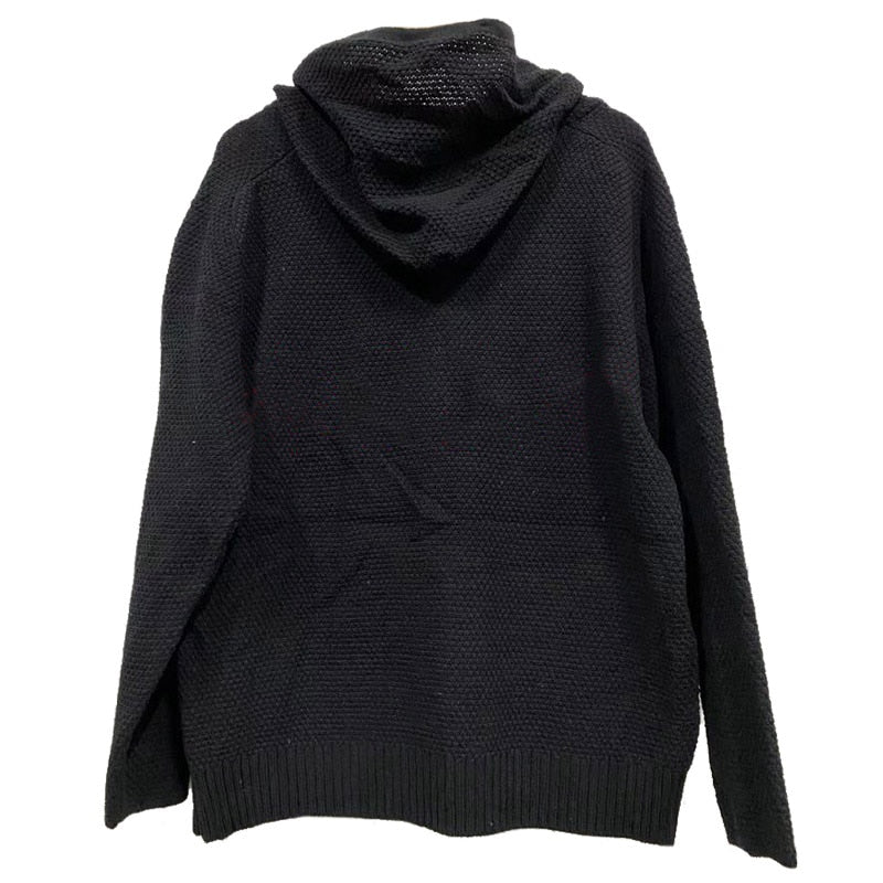 Black Casual Zipper Cardigan Warm Hoodie