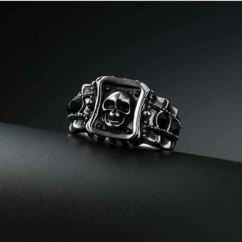 Gothic Punk Skull Ring