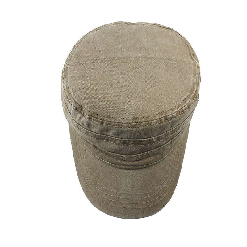 Classic Vintage Flat Top Washed Cap