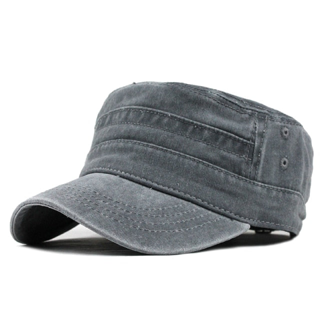 Classic Vintage Flat Top Washed Cap