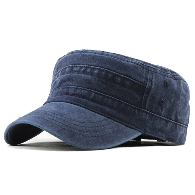 Classic Vintage Flat Top Washed Cap