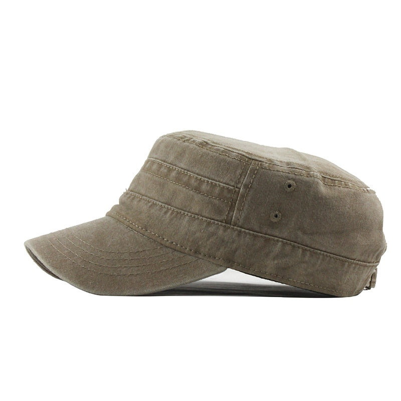 Classic Vintage Flat Top Washed Cap