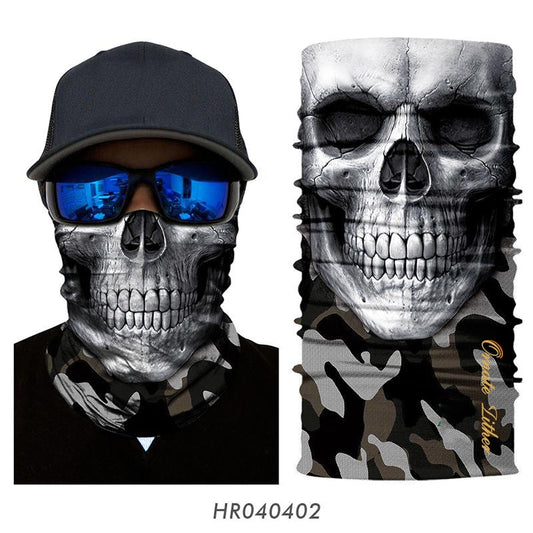 3D Skull Printed Breathable Bandana