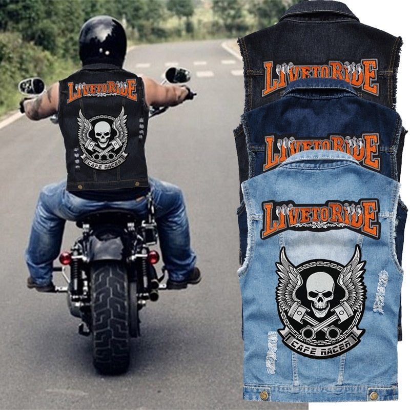 Live to Ride Denim Riders Vest