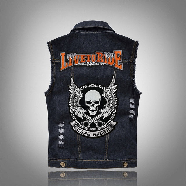 Live to Ride Denim Riders Vest