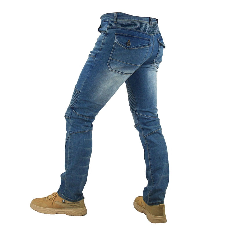 Motocross Racing Protective Pads Denim Jeans Pants