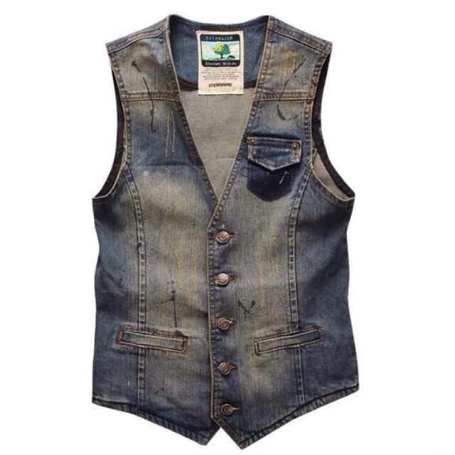 Cowboy Vintage Washed Denim Vest