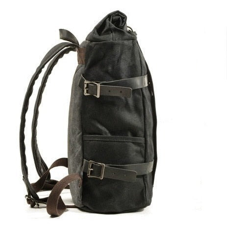 Canvas Wax Leather Backpack