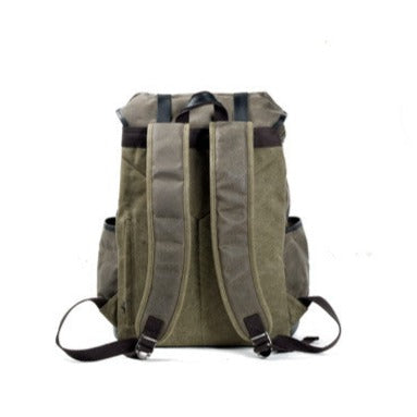 Retro Wax Canvas Leather Backpack