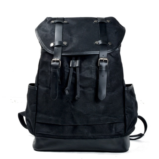 Retro Wax Canvas Leather Backpack