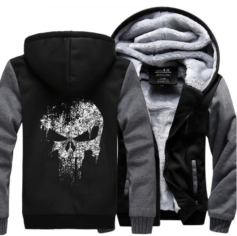 Punisher Skull Thick Fleece Hoodie