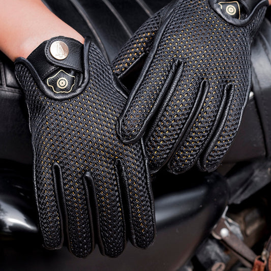 Black Full Finger Motorcycle Riding  Gloves