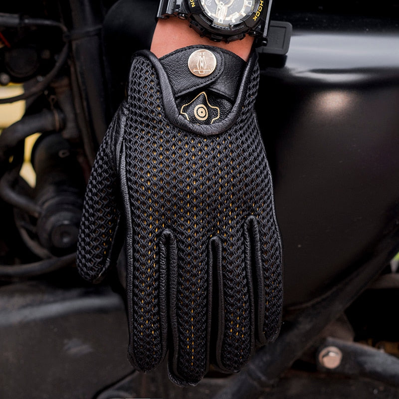 Black Full Finger Motorcycle Riding  Gloves