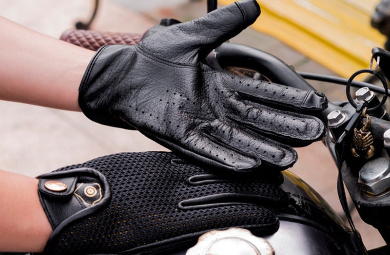 Black Full Finger Motorcycle Riding  Gloves